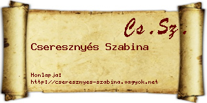 Cseresznyés Szabina névjegykártya