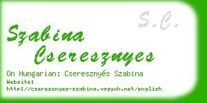 szabina cseresznyes business card